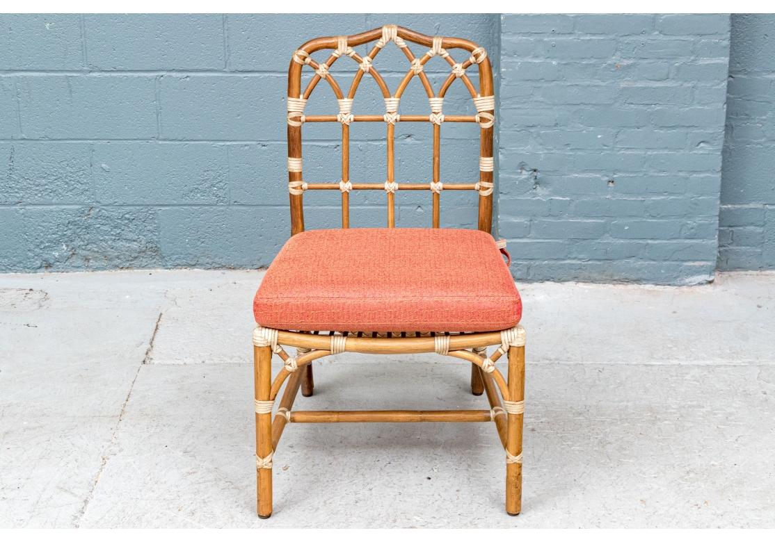 Set Of Eight McGuire Rattan Dining Chairs Including 2 Arm & 6 Side Chairs 11