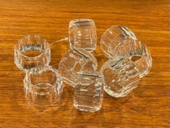 Set of Eight MCM Lucite Napkin Rings