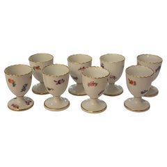 Set of Eight Meissen Egg Cups
