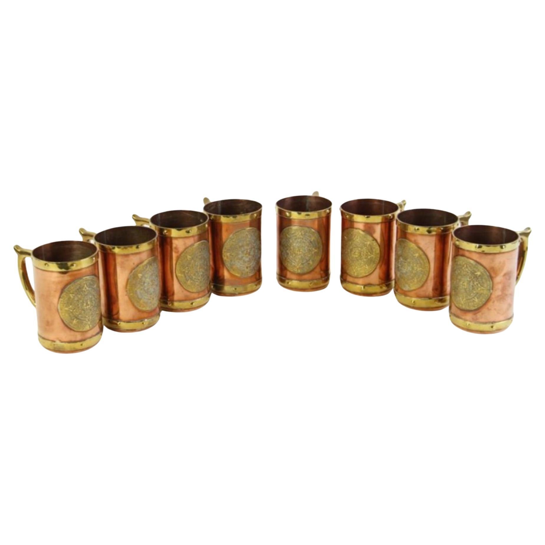Antique Copper Mugs 4 For Sale on 1stDibs