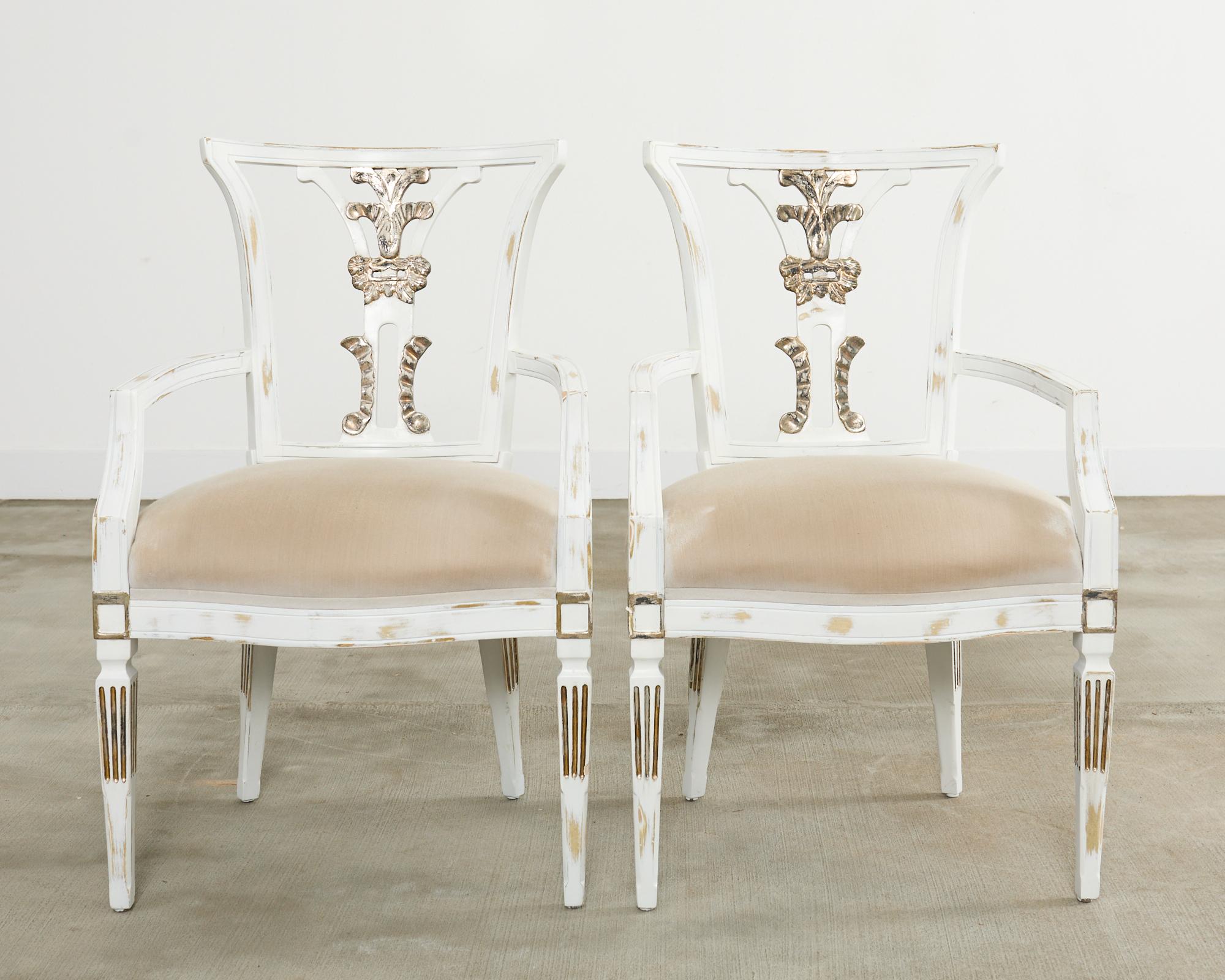 Ensemble de huit chaises de salle à manger Margot de Michael Taylor Abîmé - En vente à Rio Vista, CA
