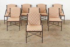 Set of Eight Michael Taylor Montecito Bronzed Dining Chairs