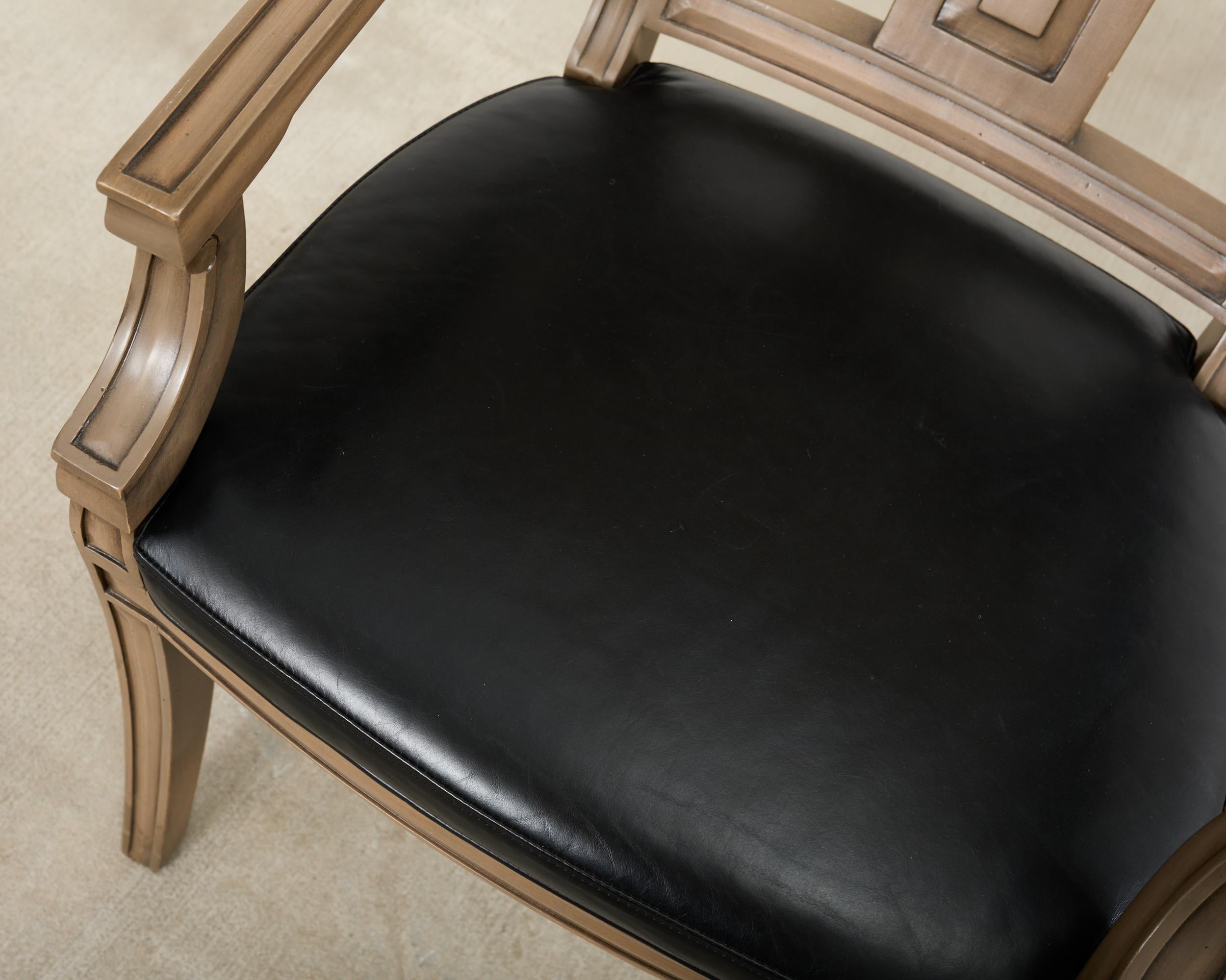 Satz von acht Michael Taylor Style Klismos Dining Armchairs im Angebot 9