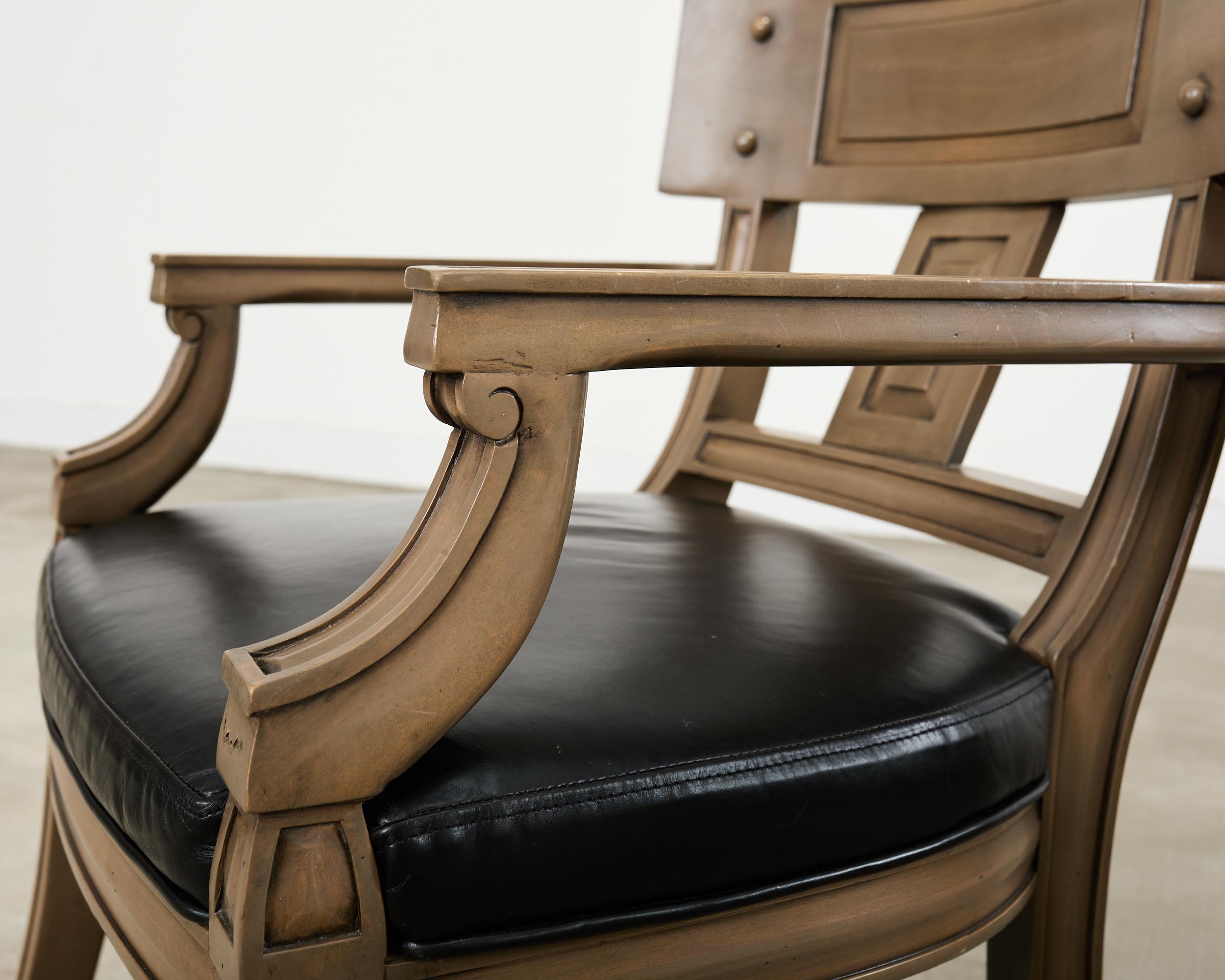 Satz von acht Michael Taylor Style Klismos Dining Armchairs im Angebot 10