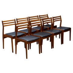 Set of Eight Mid-century Danish Teak Dining Chairs c.1960