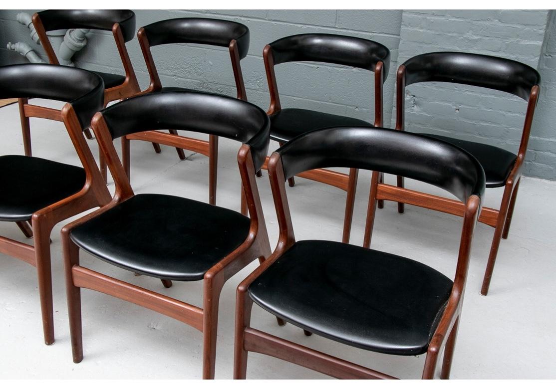 Danish Set of Eight Mid Century Dining Chairs by Kai Kristiansen Denmark
