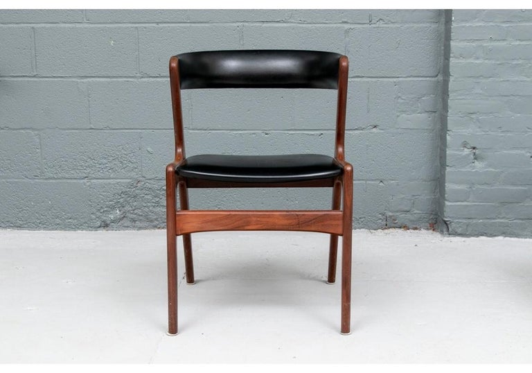 Set of Eight Mid Century Dining Chairs by Kai Kristiansen Denmark at