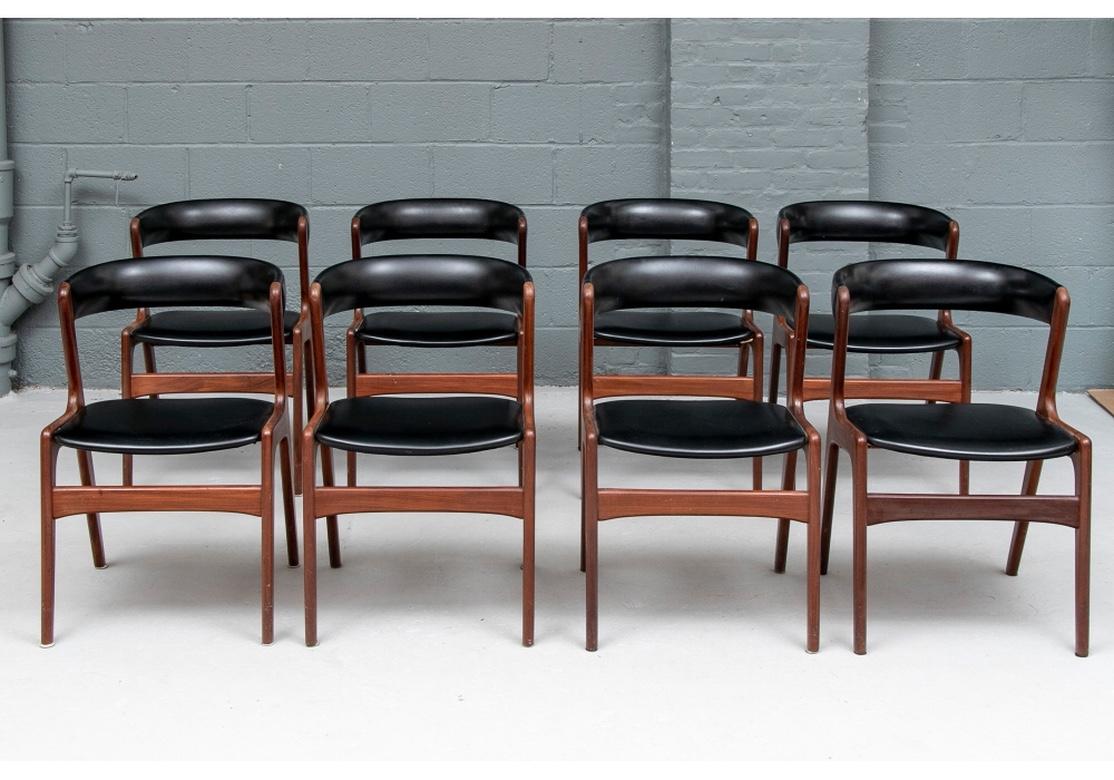 Set of Eight Mid Century Dining Chairs by Kai Kristiansen Denmark 2