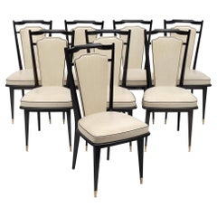 Set of Eight Mid-Century Dining Chairs