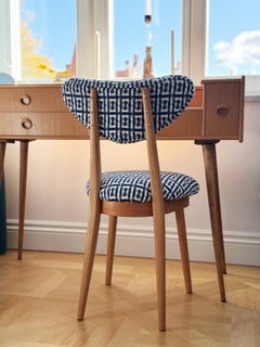 Set of Eight Mid Century Heart Chairs in Hsh Jacquard by Dedar, Europe, 1960s