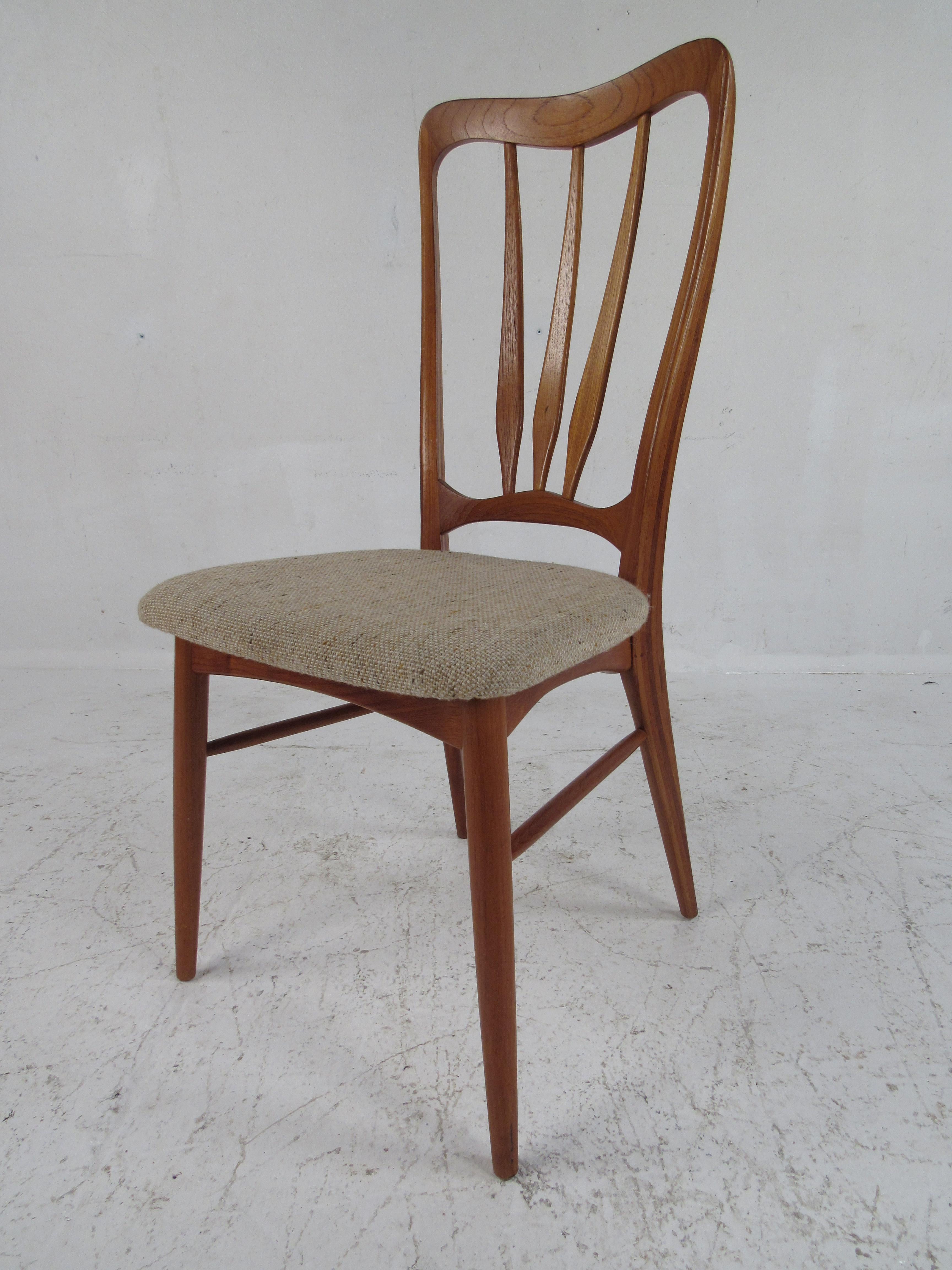 Upholstery Set of Eight Midcentury Koefoeds Hornslet Dining Chairs