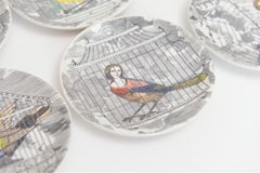 Set of Eight Midcentury ‘Le Arpie Gentili’ Coasters by Piero Fornasetti