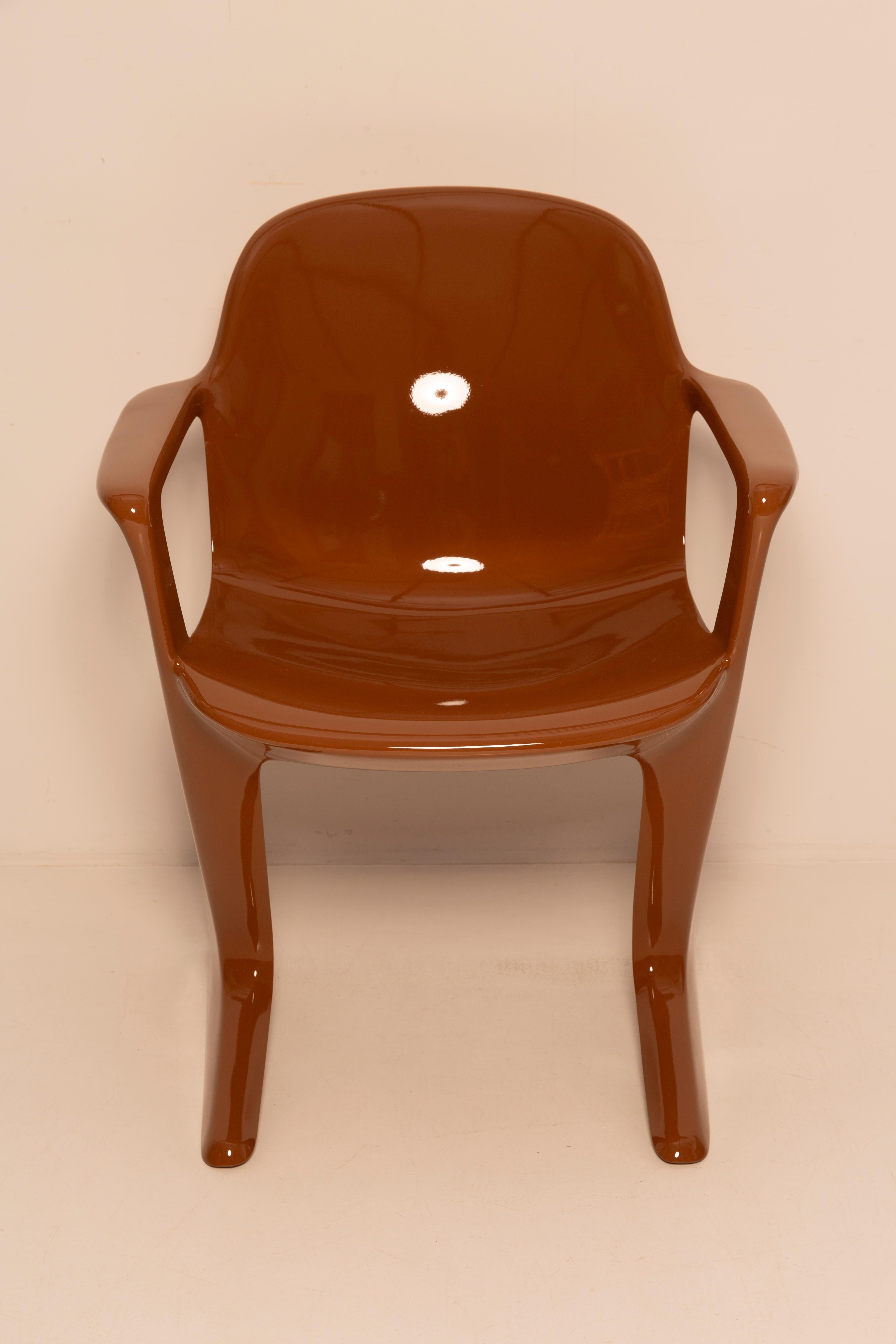 Ensemble de huit chaises Kangourou du milieu du siècle Mocha Pantone, Ernst Moeckl, Allemagne en vente 4