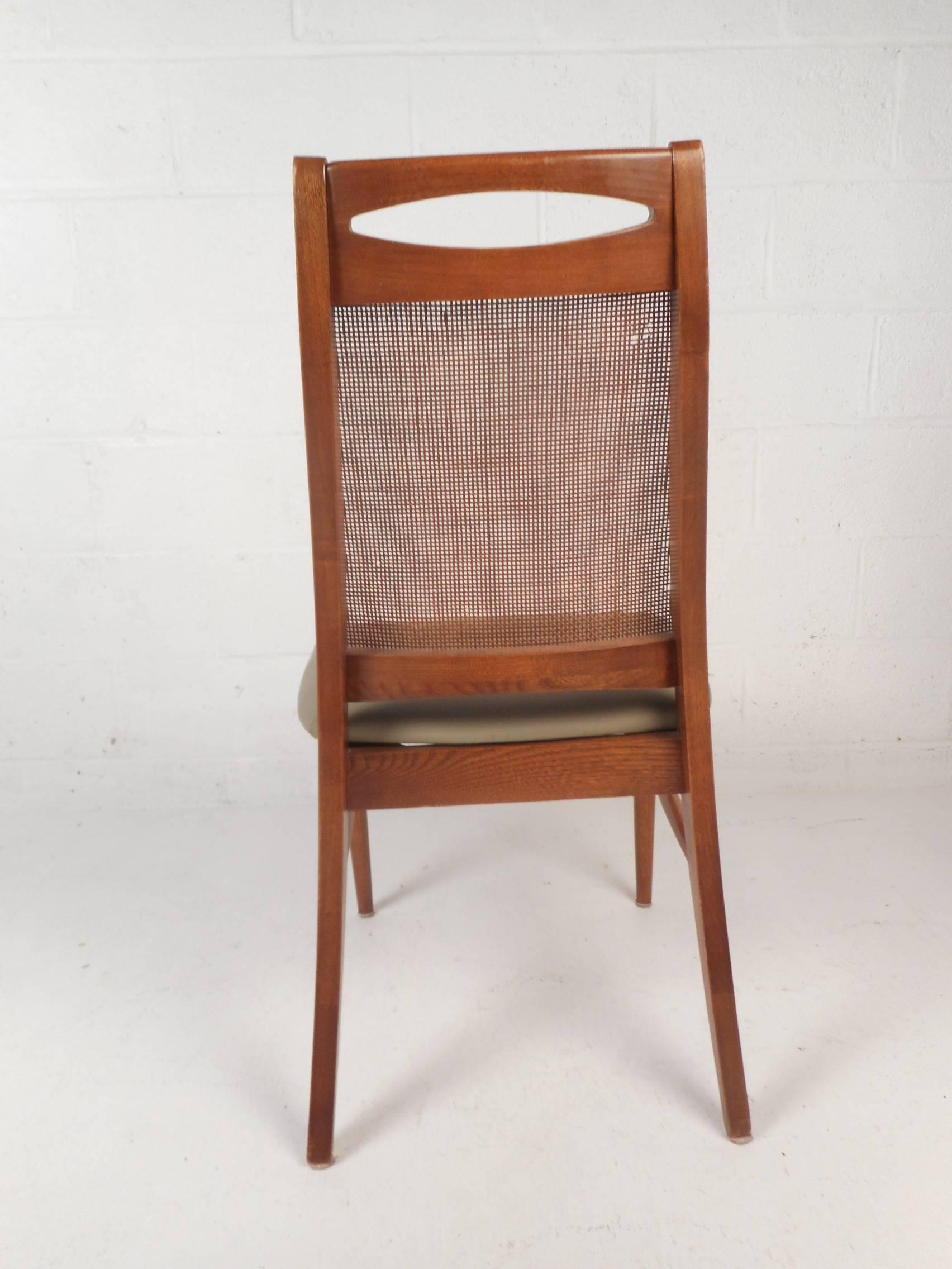 cane back chairs mid century