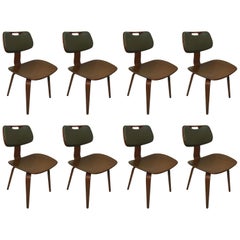 Set of Eight Mid-Century Modern Dining Chairs by Thonet