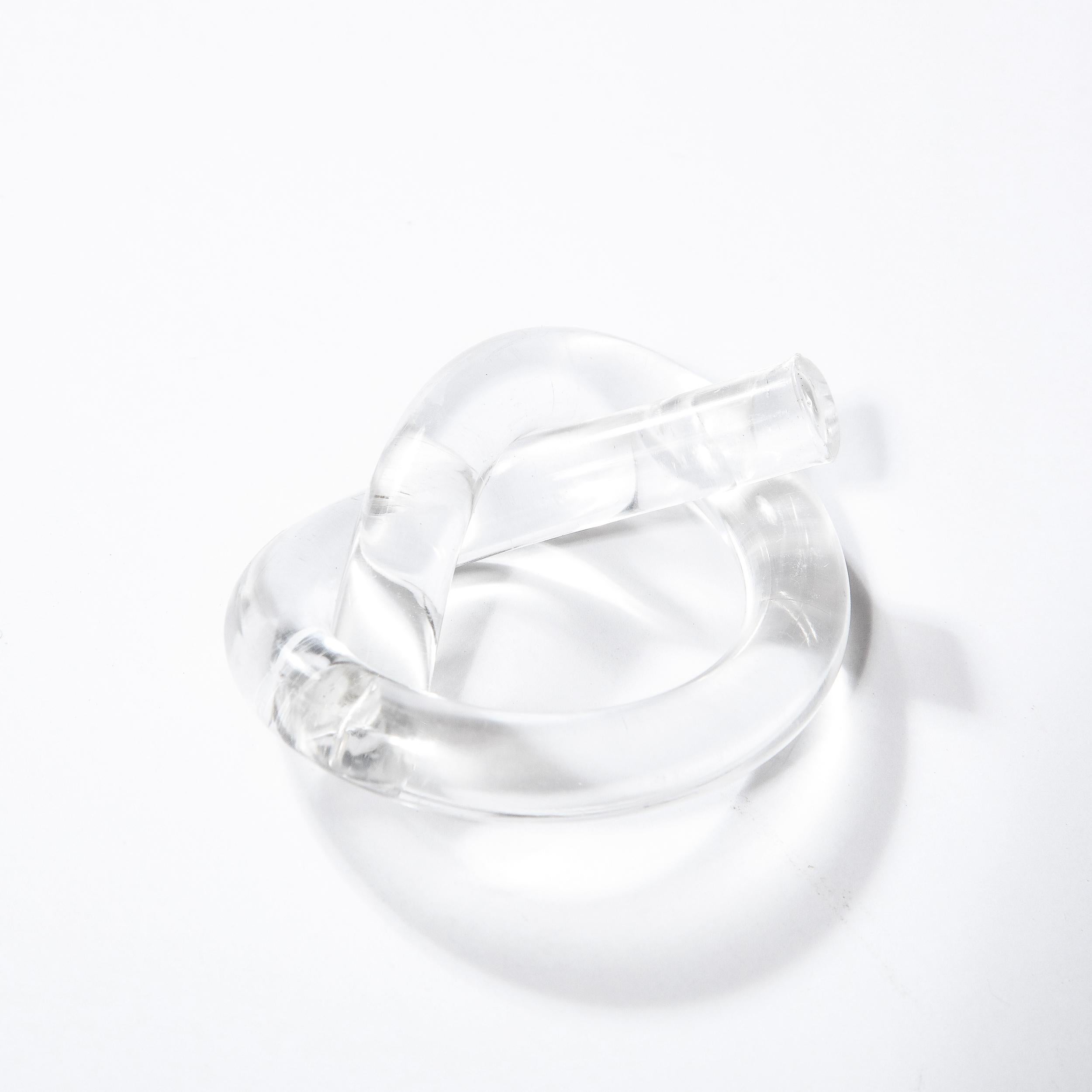 Mid-20th Century Set of Eight Mid-Century Modern Lucite Pretzel Napkin Rings by Dorothy Thorpe