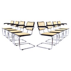 Ensemble de huit chaises Cesca Marcel Breuer B64 de style mi-siècle moderne, Italie, 1970