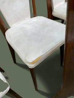 Set of Eight Mid-Century Modern Walnut High-Back Dining Chairs, 1960s