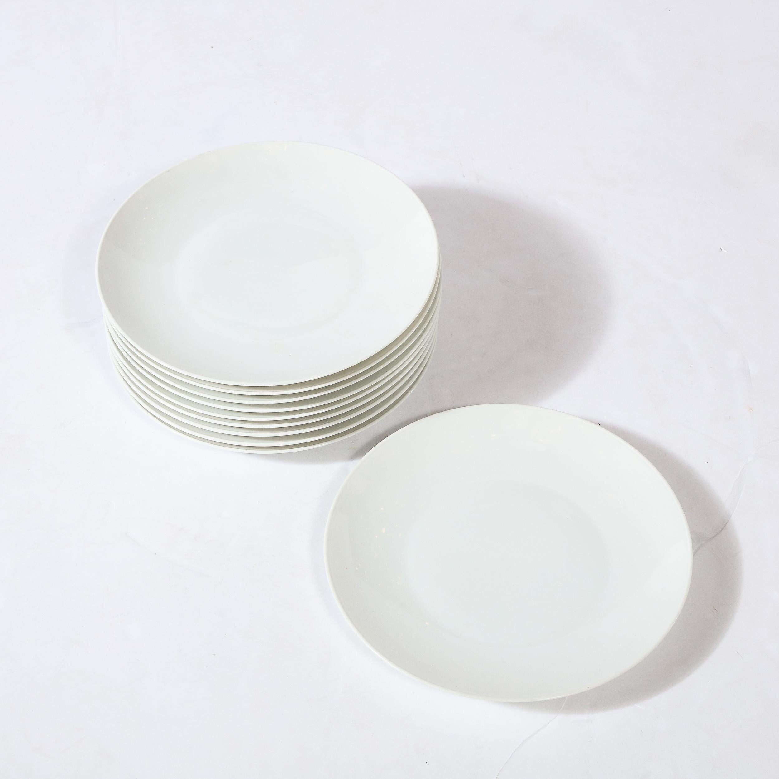Set of Eight Mid-Century Modernist Porcelain Dinner Plates by Rosenthal, Germany 1