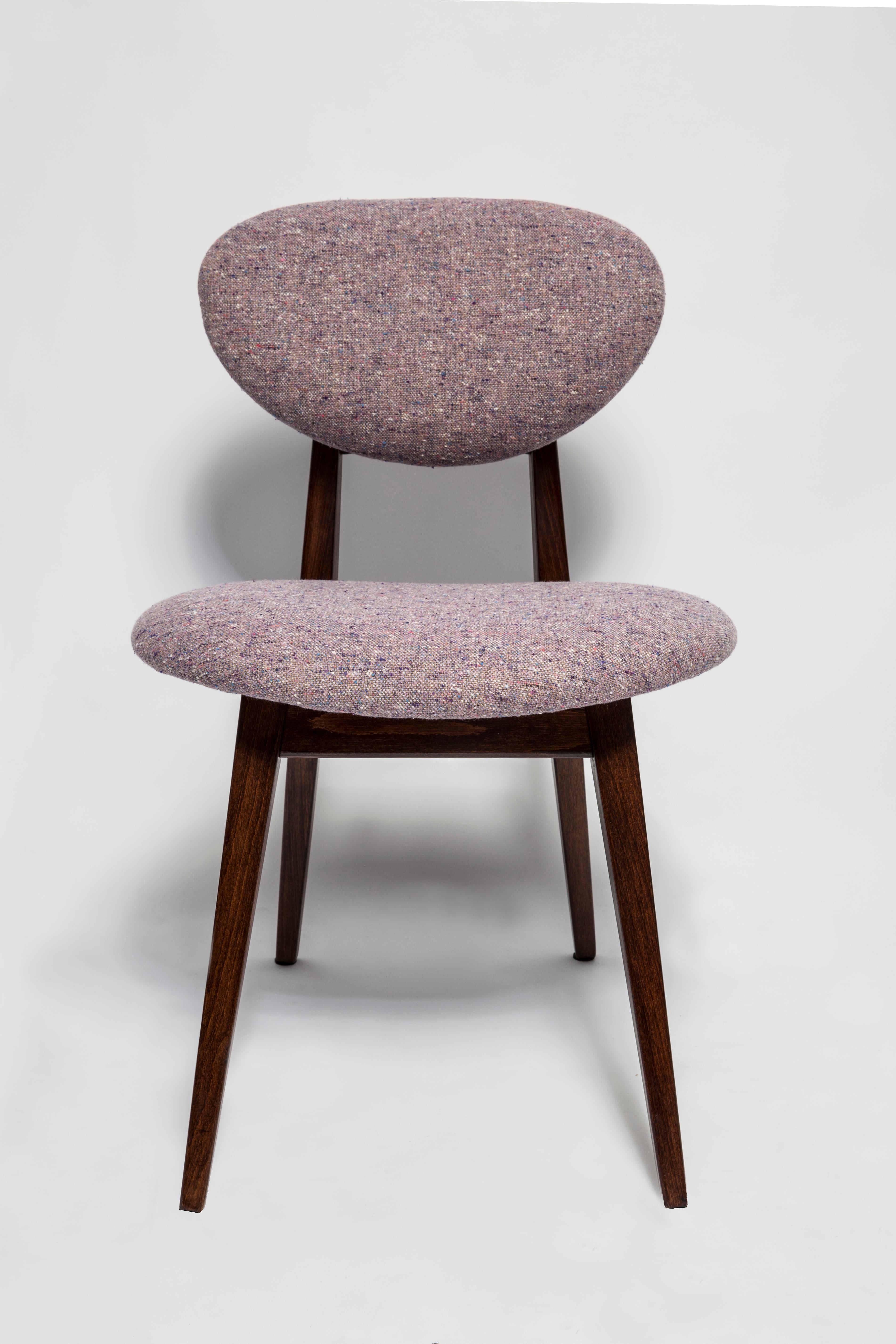 Mid-Century Modern Set of Eight Mid Century Purple Mushroom Chairs, by J. Kedziorek, Europe, 1960s For Sale