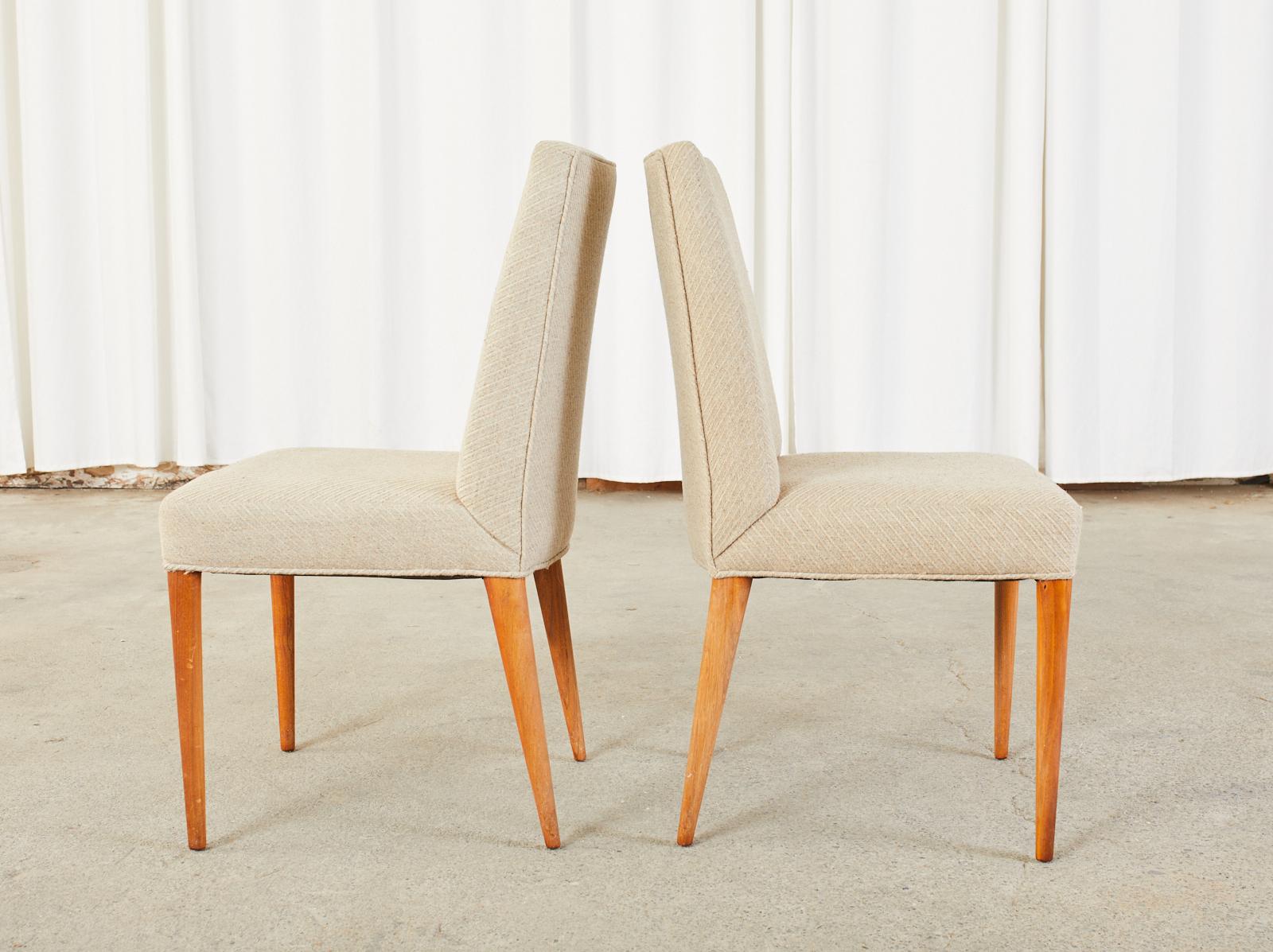 Set of Eight Mid-Century Scandinavian Modern Style Dining Chairs For Sale 4