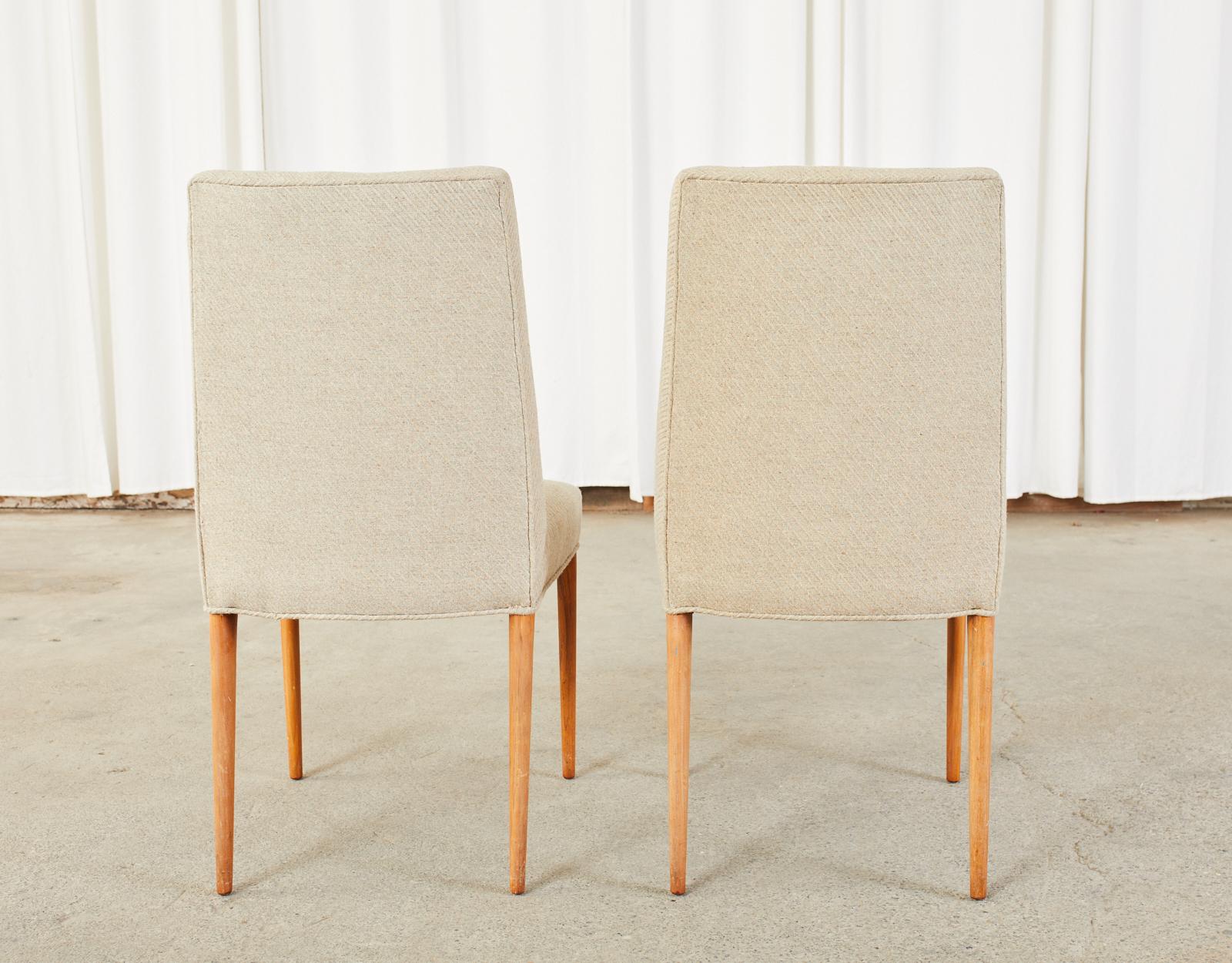 Set of Eight Mid-Century Scandinavian Modern Style Dining Chairs For Sale 8