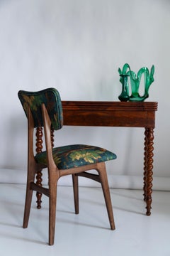 Ensemble de huit chaises papillon du milieu du siècle, en lin Schwarzwald Dedar, Europe, années 1960