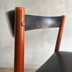 Set of Eight Midcentury Danish Teak Curved Back Dining Chairs