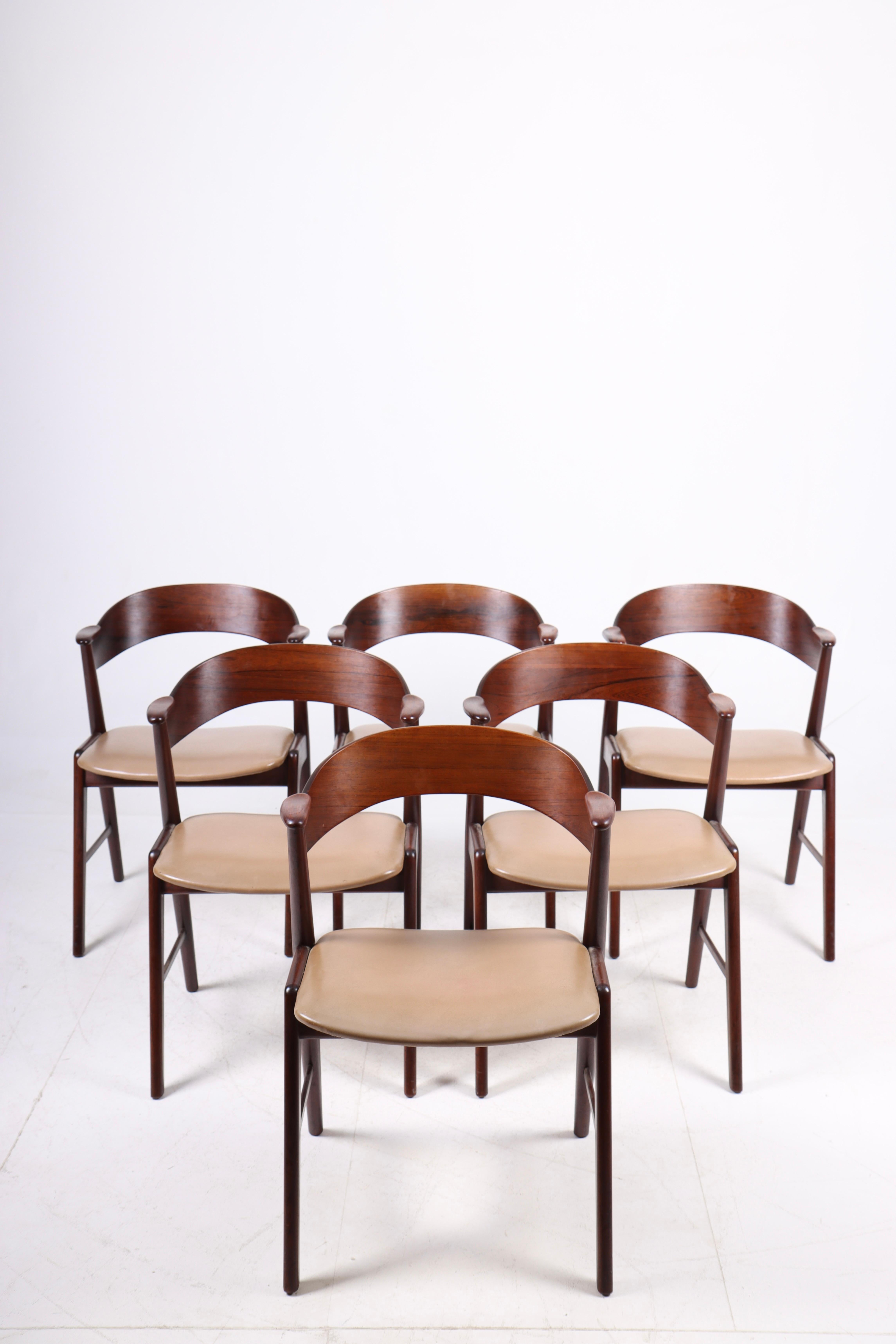 Set of Eight Midcentury Dining Chairs in Rosewood, Danish Design, 1960s In Good Condition In Lejre, DK
