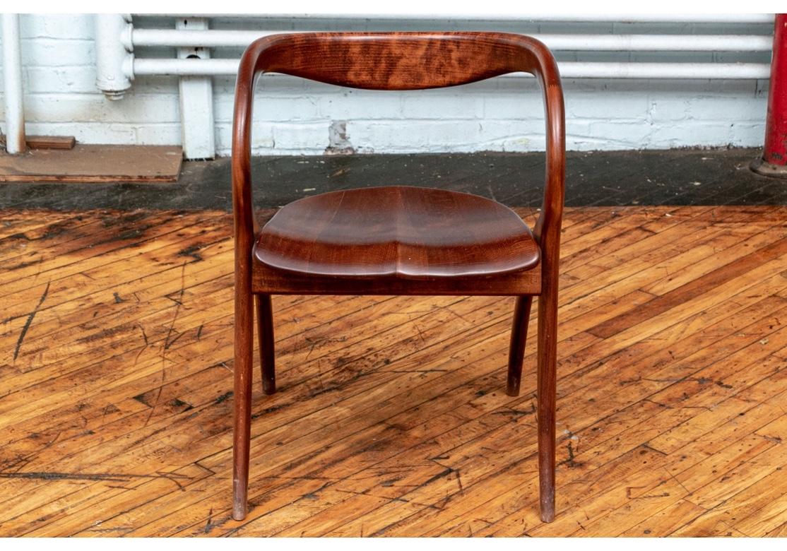 Set of Eight Midcentury Style Mahogany Dining Chairs In Fair Condition In Bridgeport, CT