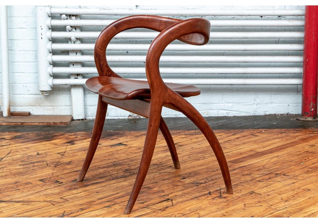 Set of Eight Midcentury Style Mahogany Dining Chairs 1