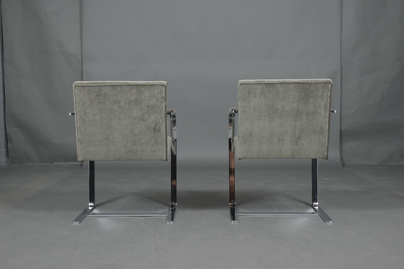 Set of Eight Mies van der Rohe for Knoll Syle Dining Chairs 7