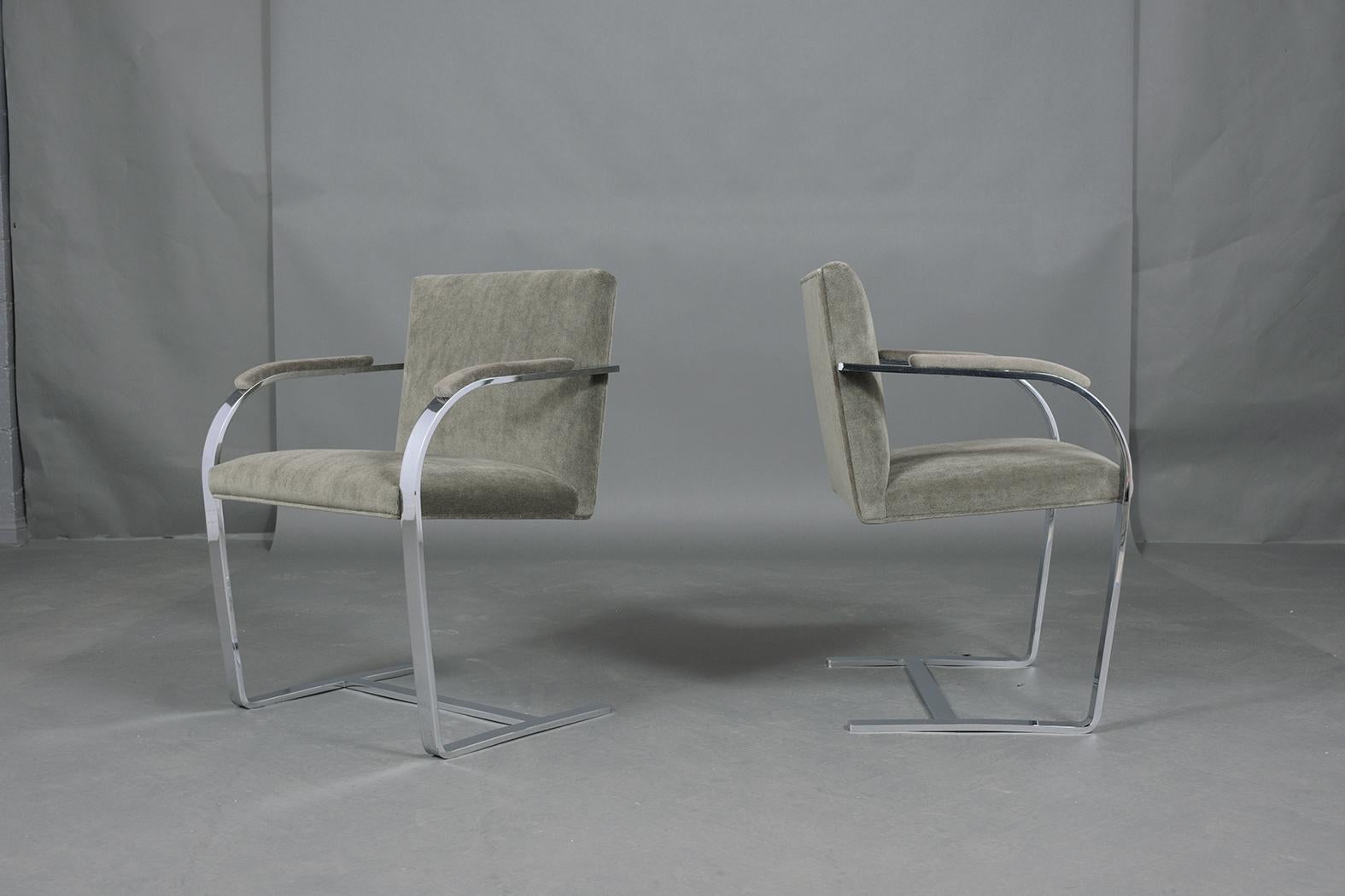 Set of Eight Mies van der Rohe for Knoll Syle Dining Chairs 1