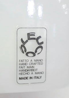 Set of Eight Milky White Murano Glass Sconces by Leucos. Italy, 1960's.