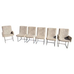 Set of Eight Milo Baughtman Thin frame Chairs for Thayer Coggin