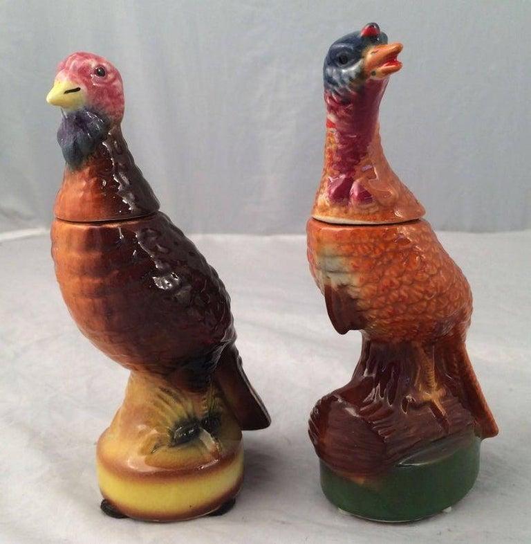 American Set of Eight Mini Wild Turkey Decanters For Sale