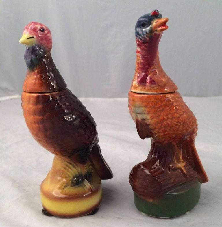 Set of Eight Mini Wild Turkey Decanters For Sale at 1stDibs