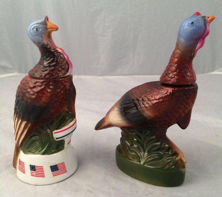 Set of Eight Mini Wild Turkey Decanters For Sale at 1stDibs