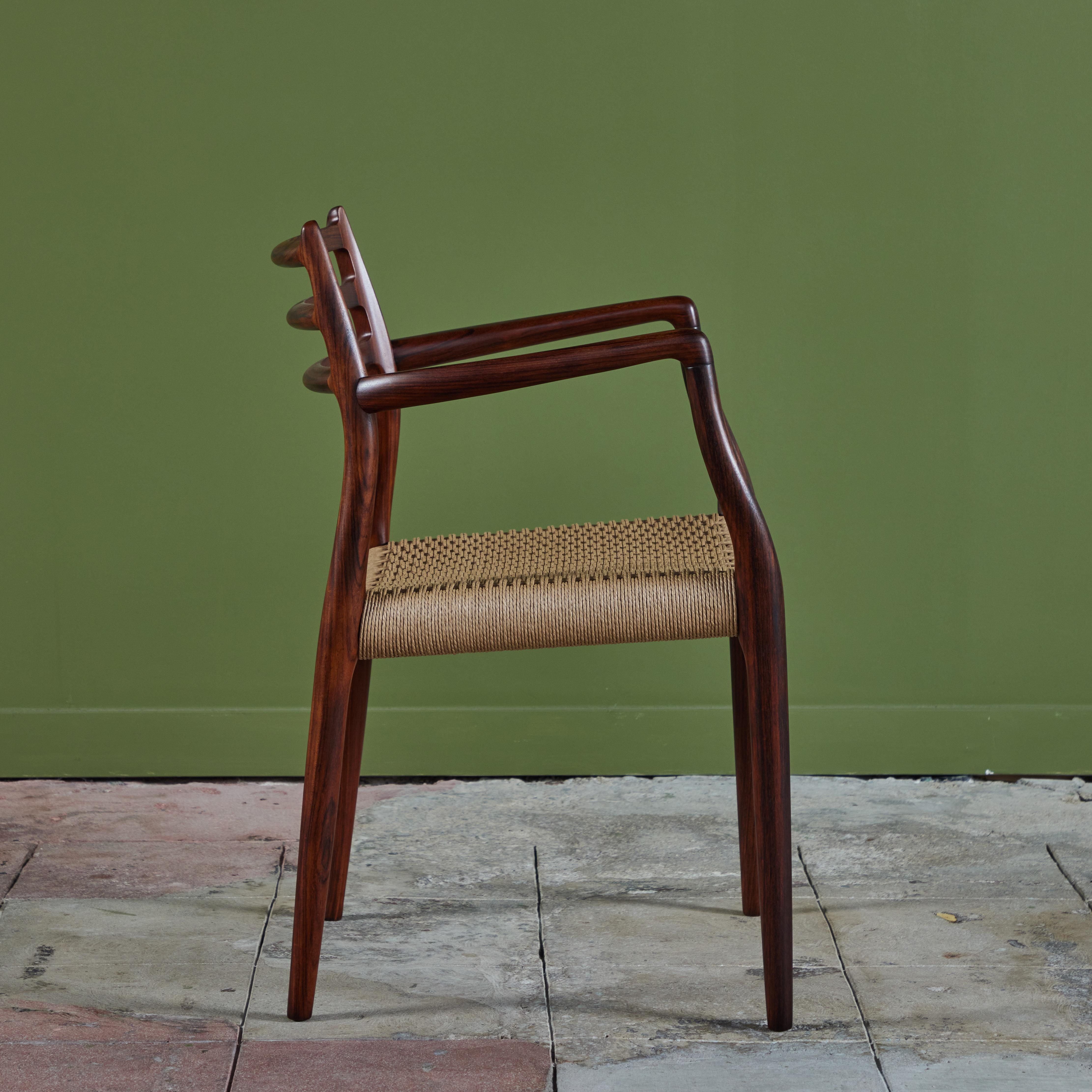 Set of Eight Model 78 Rosewood Dining Chairs by N.O. Møller For Sale 6
