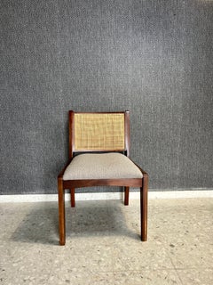 Set of Eight Modern Cane Back Dining Chairs