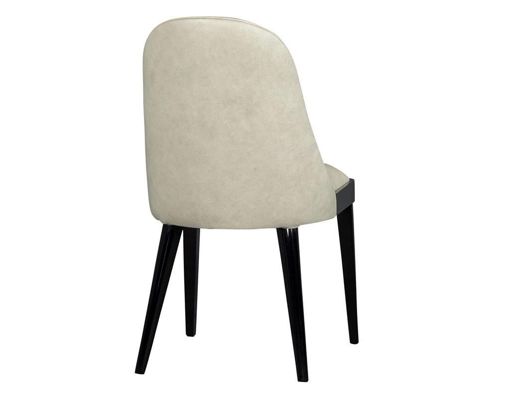 Set of Eight Modern Carrocel Custom Svelte Dining Chairs In Excellent Condition In North York, ON