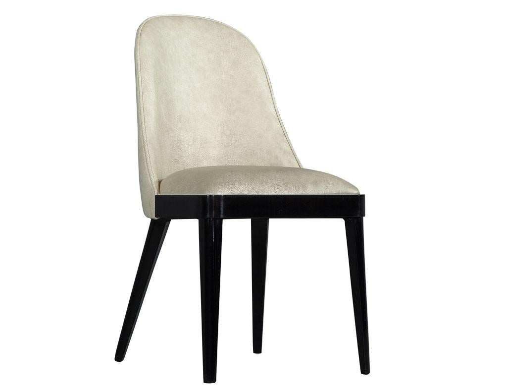 Contemporary Set of Eight Modern Carrocel Custom Svelte Dining Chairs