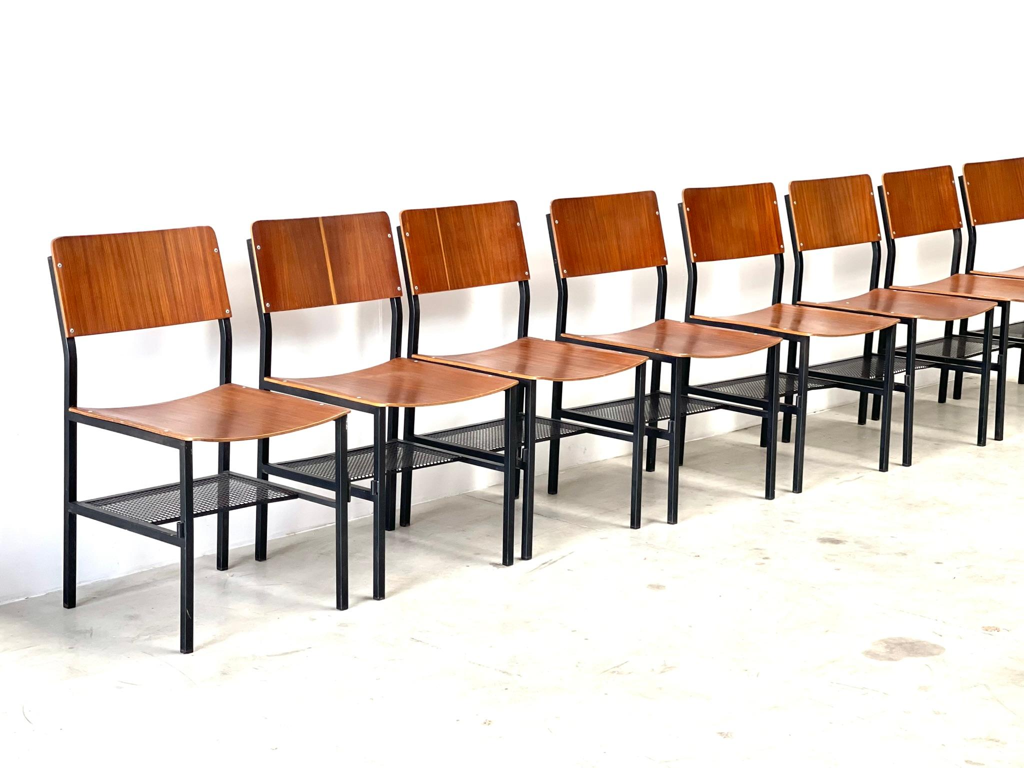 Set of eight modernist dining chairs 2