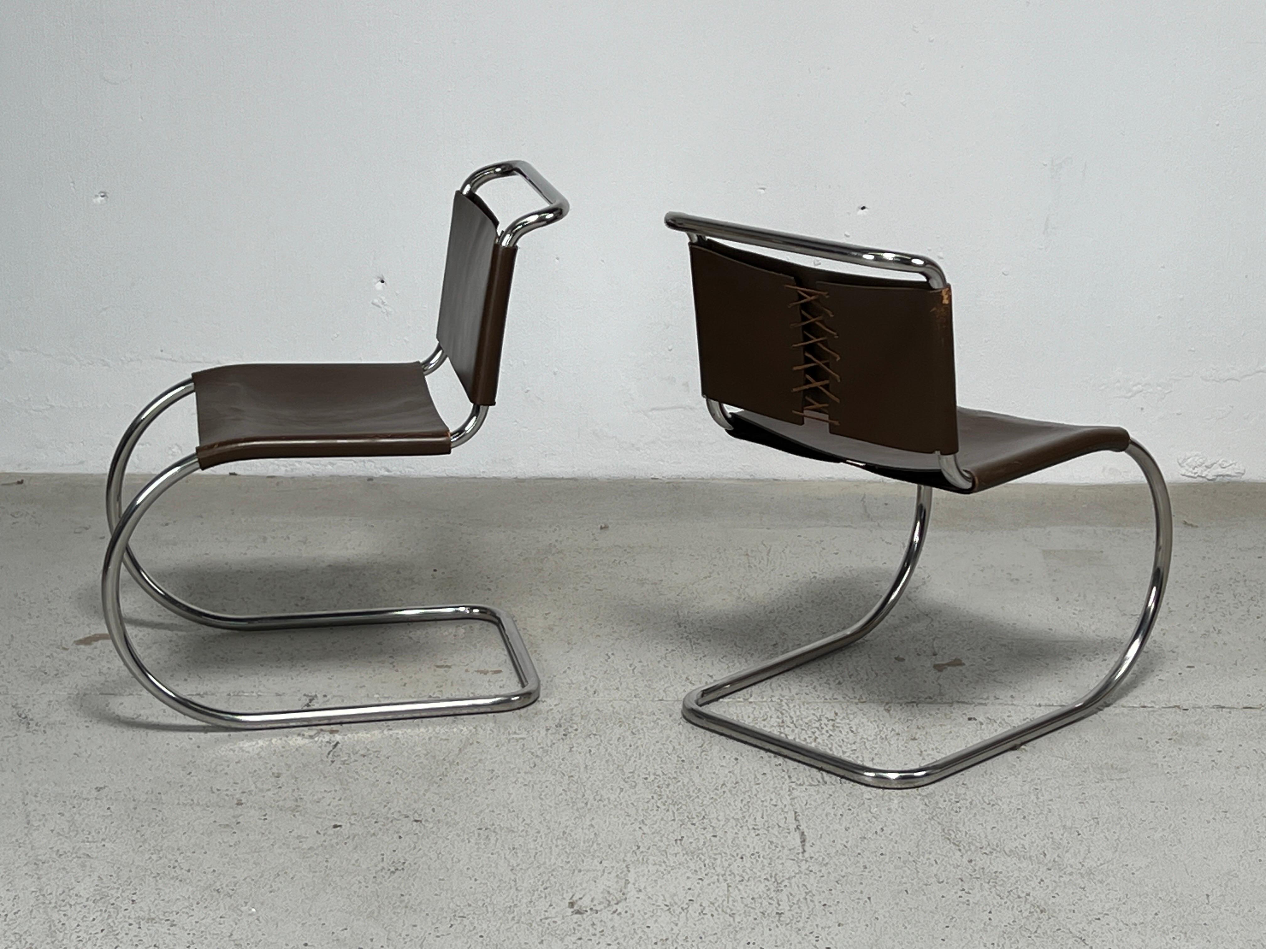 Set of Eight MR10 Dining Chairs by Mies van der Rohe for knoll  For Sale 6