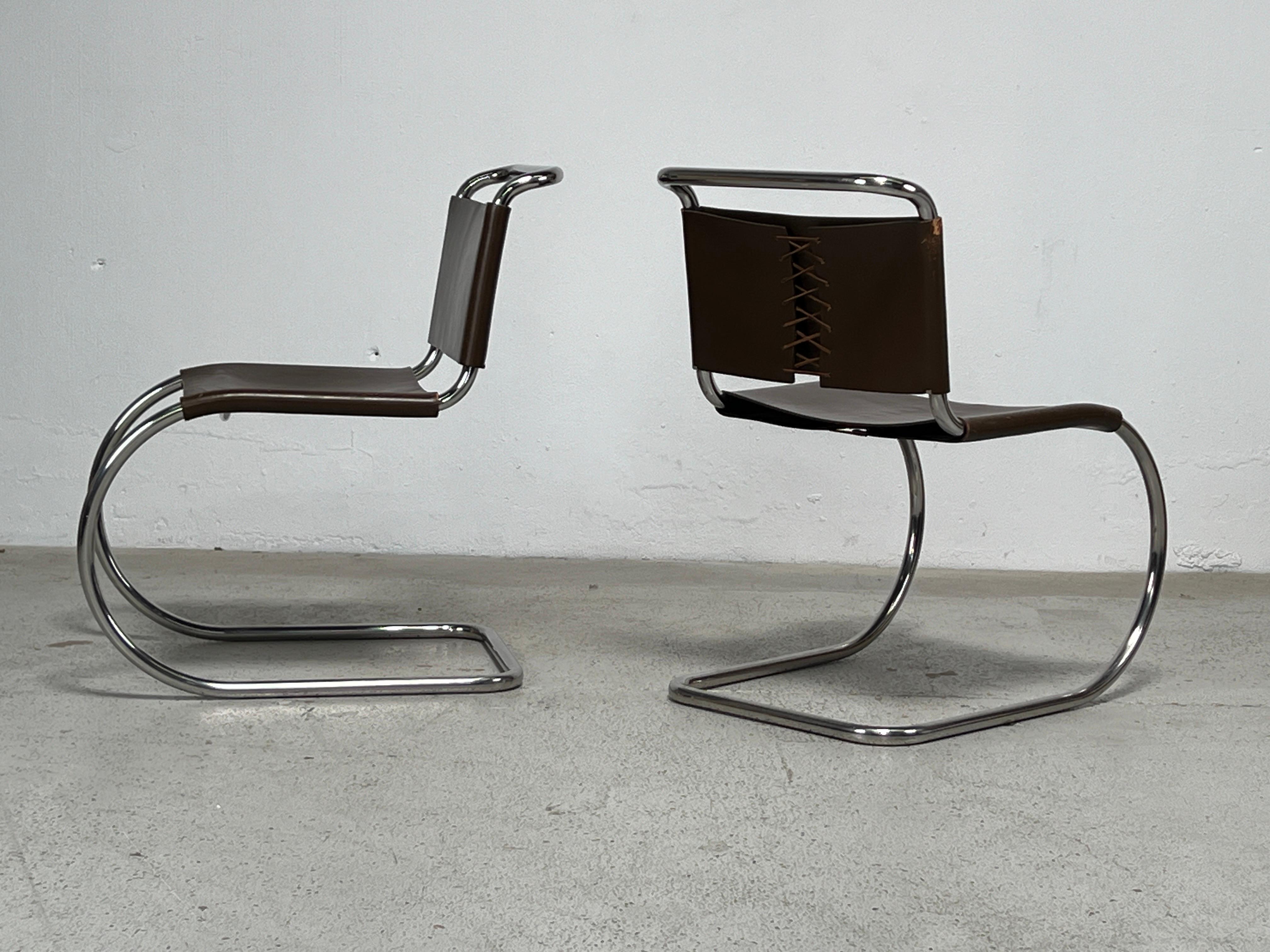 Set of Eight MR10 Dining Chairs by Mies van der Rohe for knoll  For Sale 7