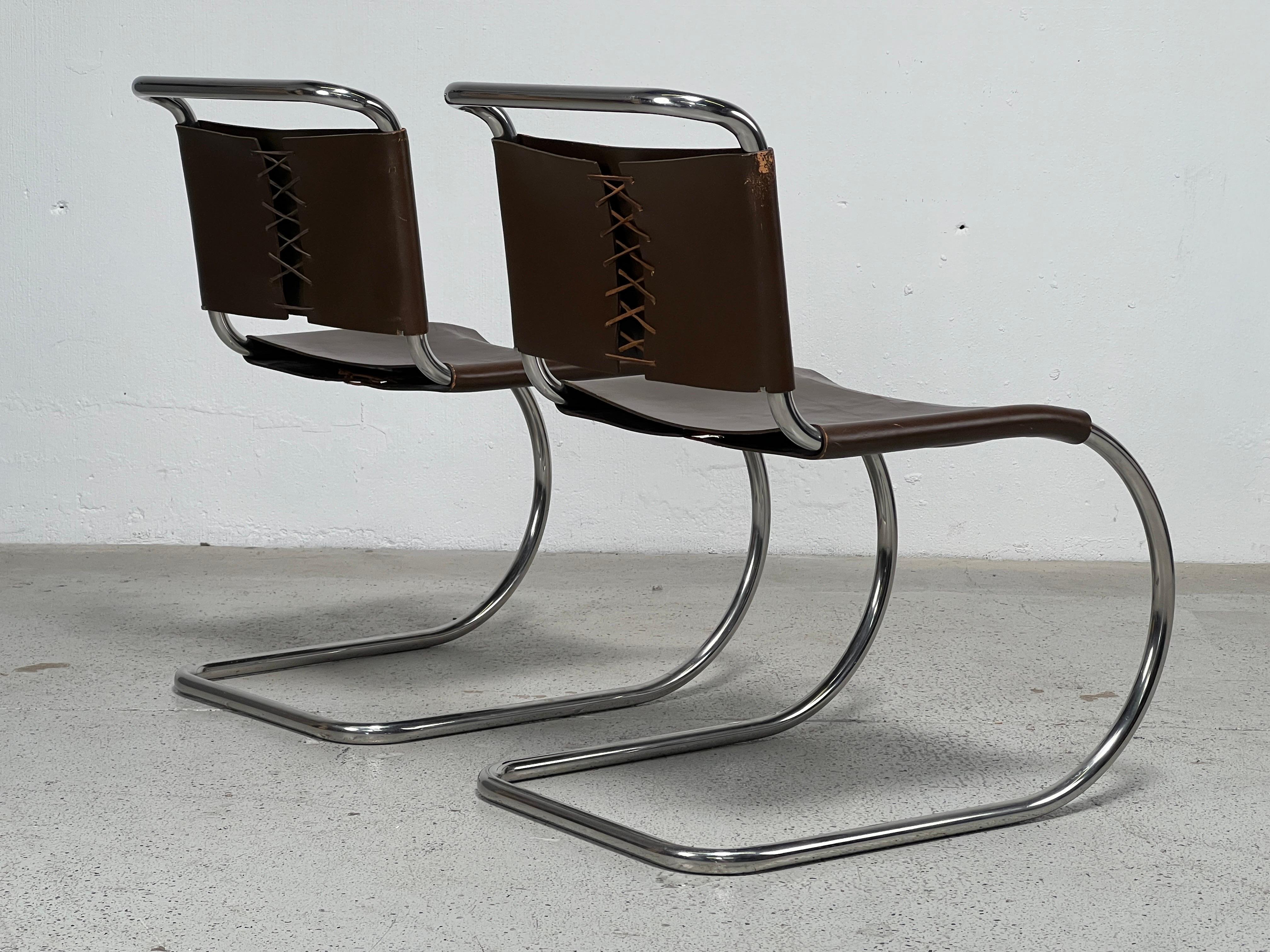 Set of Eight MR10 Dining Chairs by Mies van der Rohe for knoll  For Sale 12