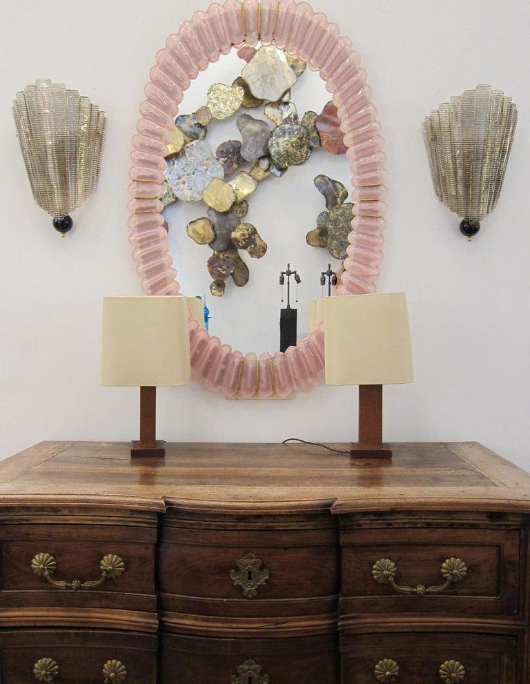 Set of Eight Murano Glass Wall Sconces, Art Deco Style, in Stock For Sale 3