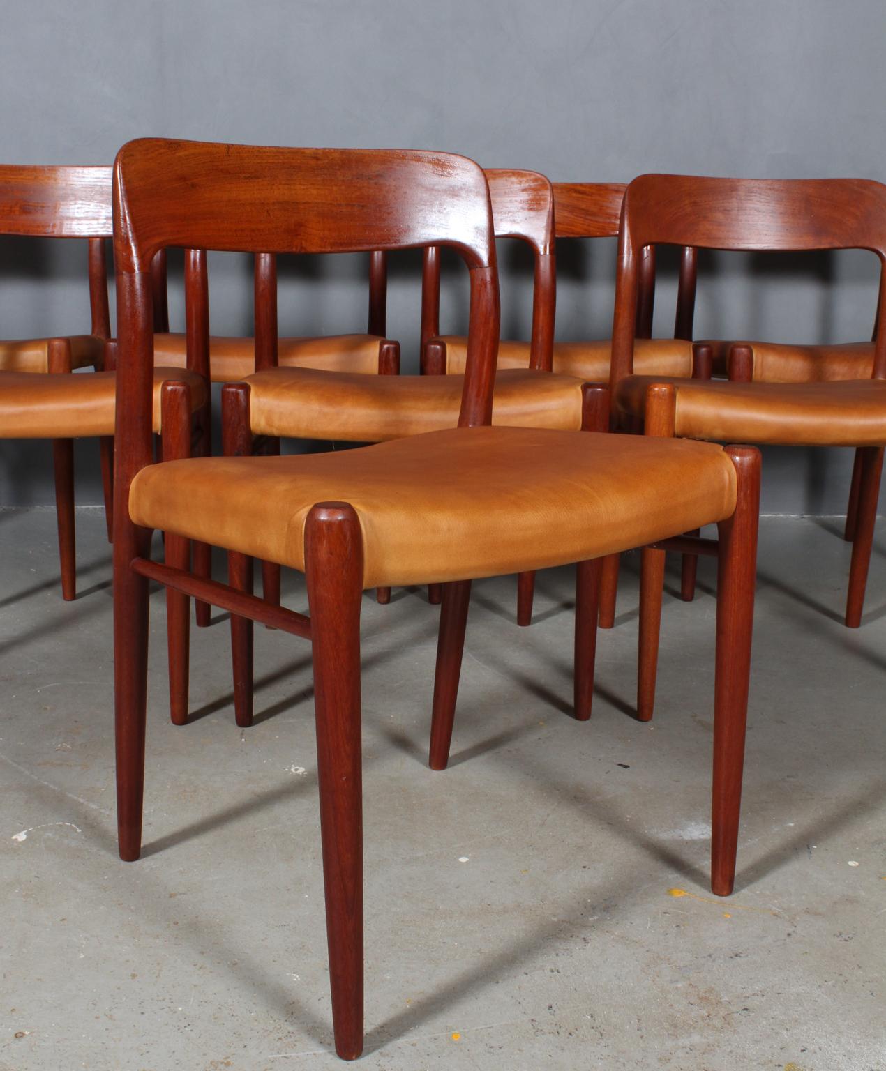 Set of eight N. O. Møller Dining Chairs In Good Condition In Esbjerg, DK