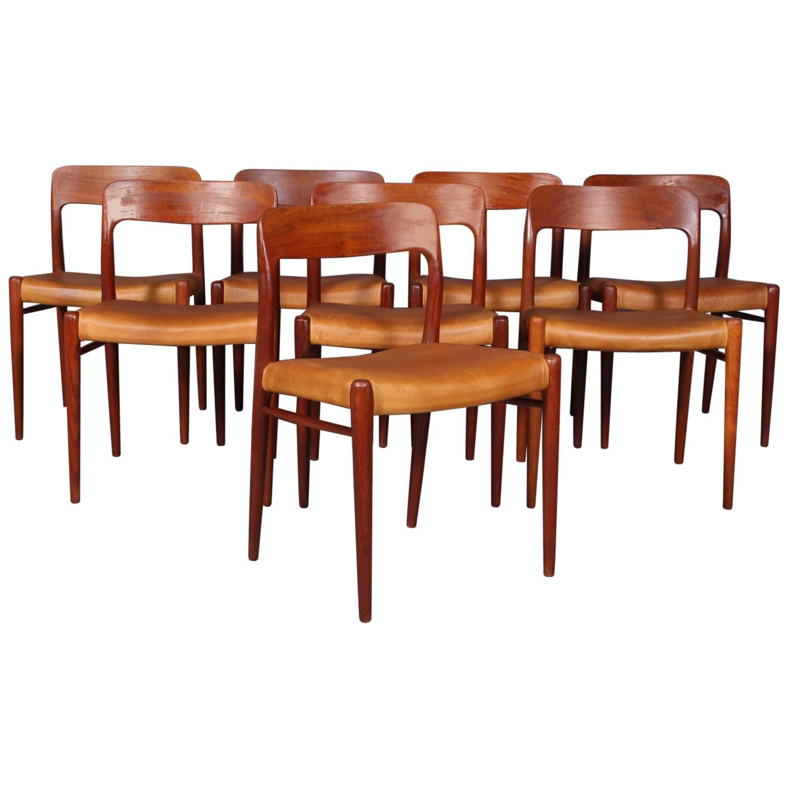 Set of eight N. O. Møller Dining Chairs