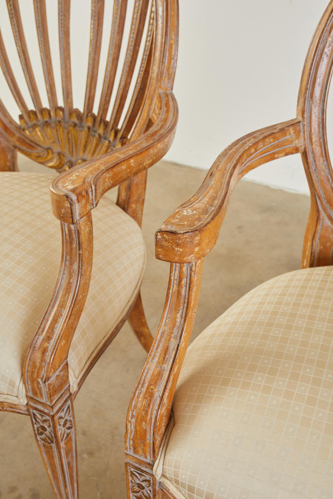 Set of Eight Neoclassical Style Dining Chairs by Kreiss 4